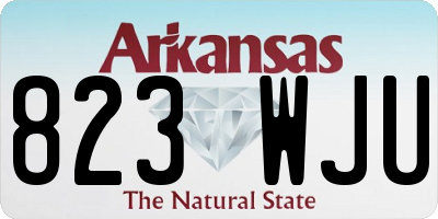 AR license plate 823WJU