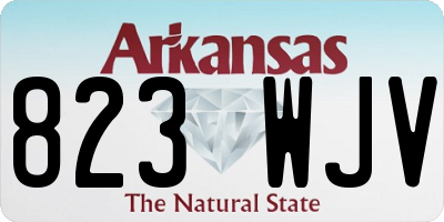 AR license plate 823WJV