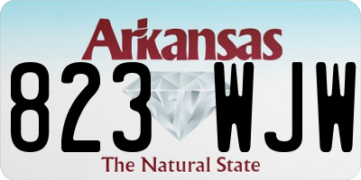 AR license plate 823WJW
