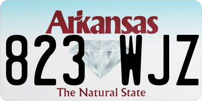 AR license plate 823WJZ