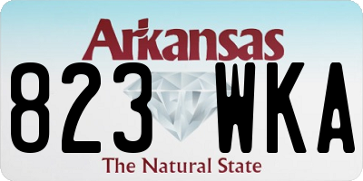 AR license plate 823WKA