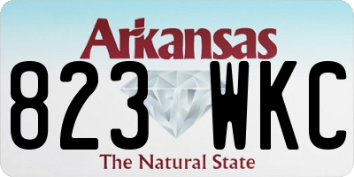 AR license plate 823WKC