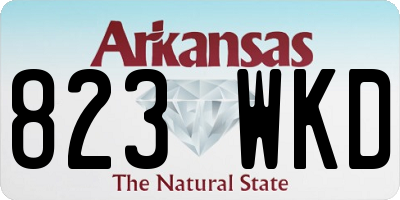 AR license plate 823WKD