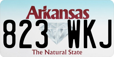 AR license plate 823WKJ