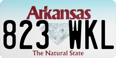 AR license plate 823WKL