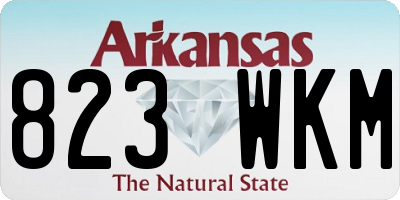 AR license plate 823WKM