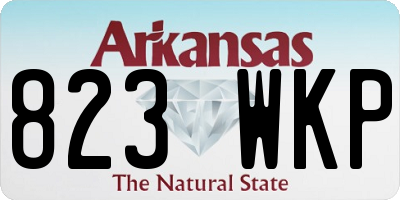 AR license plate 823WKP
