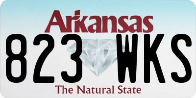 AR license plate 823WKS