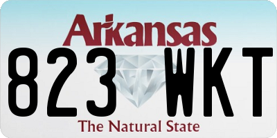 AR license plate 823WKT