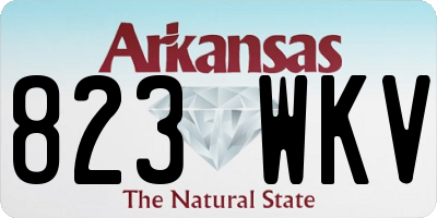 AR license plate 823WKV