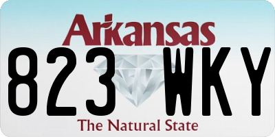 AR license plate 823WKY