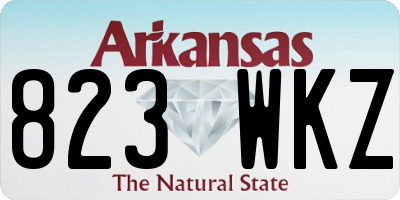 AR license plate 823WKZ