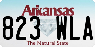 AR license plate 823WLA