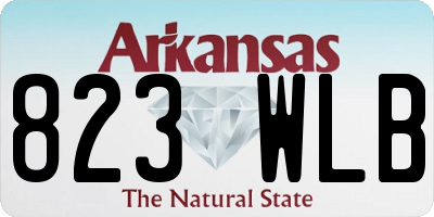 AR license plate 823WLB