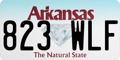 AR license plate 823WLF