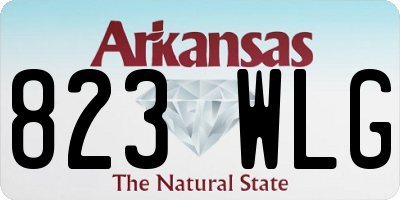 AR license plate 823WLG