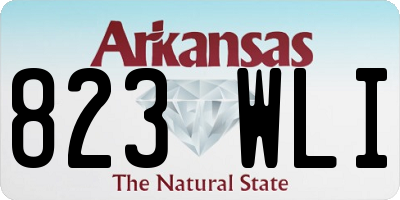 AR license plate 823WLI