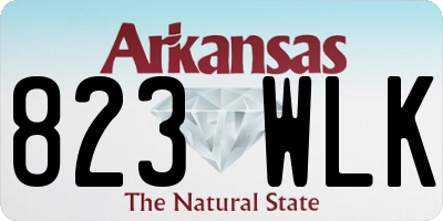 AR license plate 823WLK