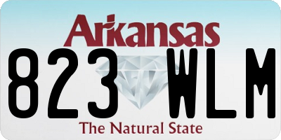 AR license plate 823WLM