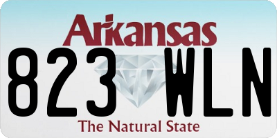 AR license plate 823WLN