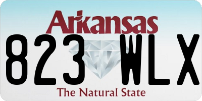 AR license plate 823WLX