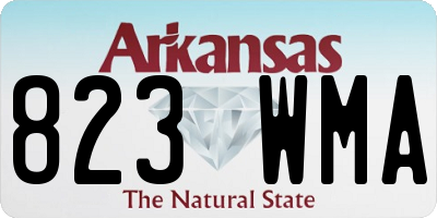 AR license plate 823WMA
