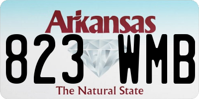 AR license plate 823WMB