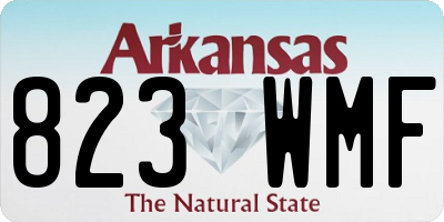 AR license plate 823WMF