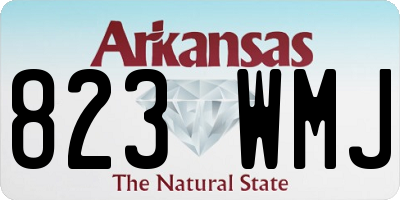 AR license plate 823WMJ