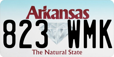 AR license plate 823WMK