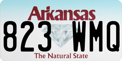 AR license plate 823WMQ