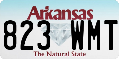 AR license plate 823WMT