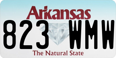 AR license plate 823WMW