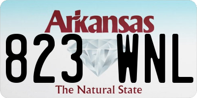 AR license plate 823WNL