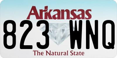 AR license plate 823WNQ