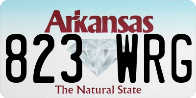 AR license plate 823WRG