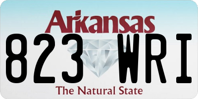 AR license plate 823WRI