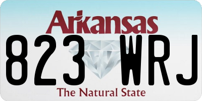 AR license plate 823WRJ