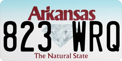 AR license plate 823WRQ