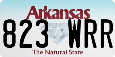 AR license plate 823WRR