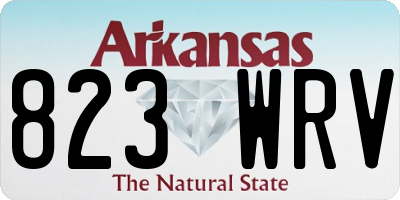 AR license plate 823WRV