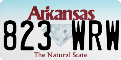 AR license plate 823WRW