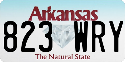 AR license plate 823WRY