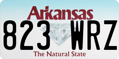 AR license plate 823WRZ