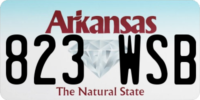 AR license plate 823WSB