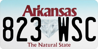 AR license plate 823WSC