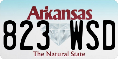 AR license plate 823WSD