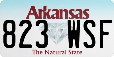 AR license plate 823WSF