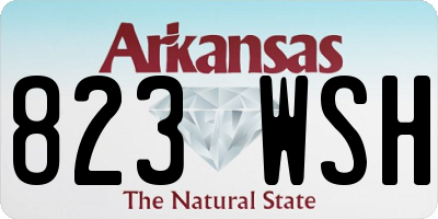 AR license plate 823WSH