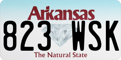 AR license plate 823WSK